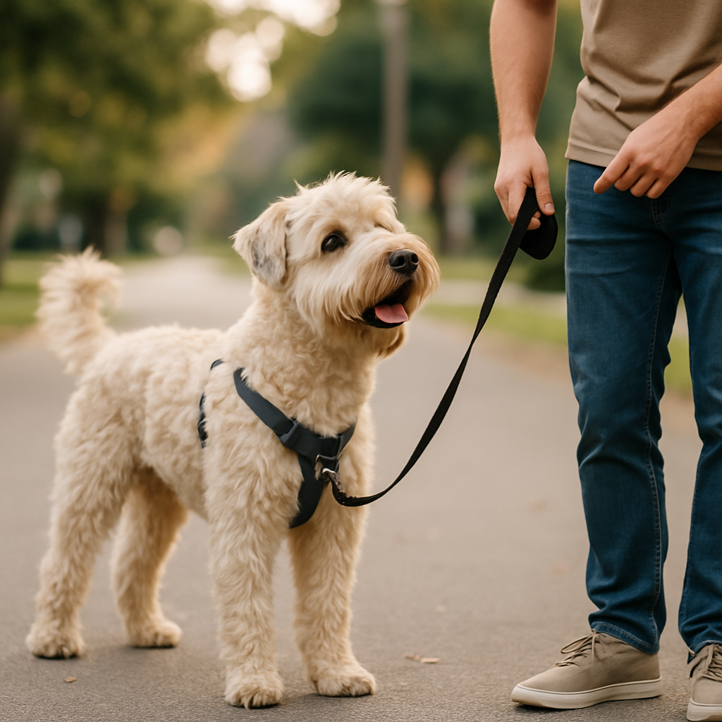 Leinenführung und Stressvermeidung: Training mit Wheaten-Vagabond